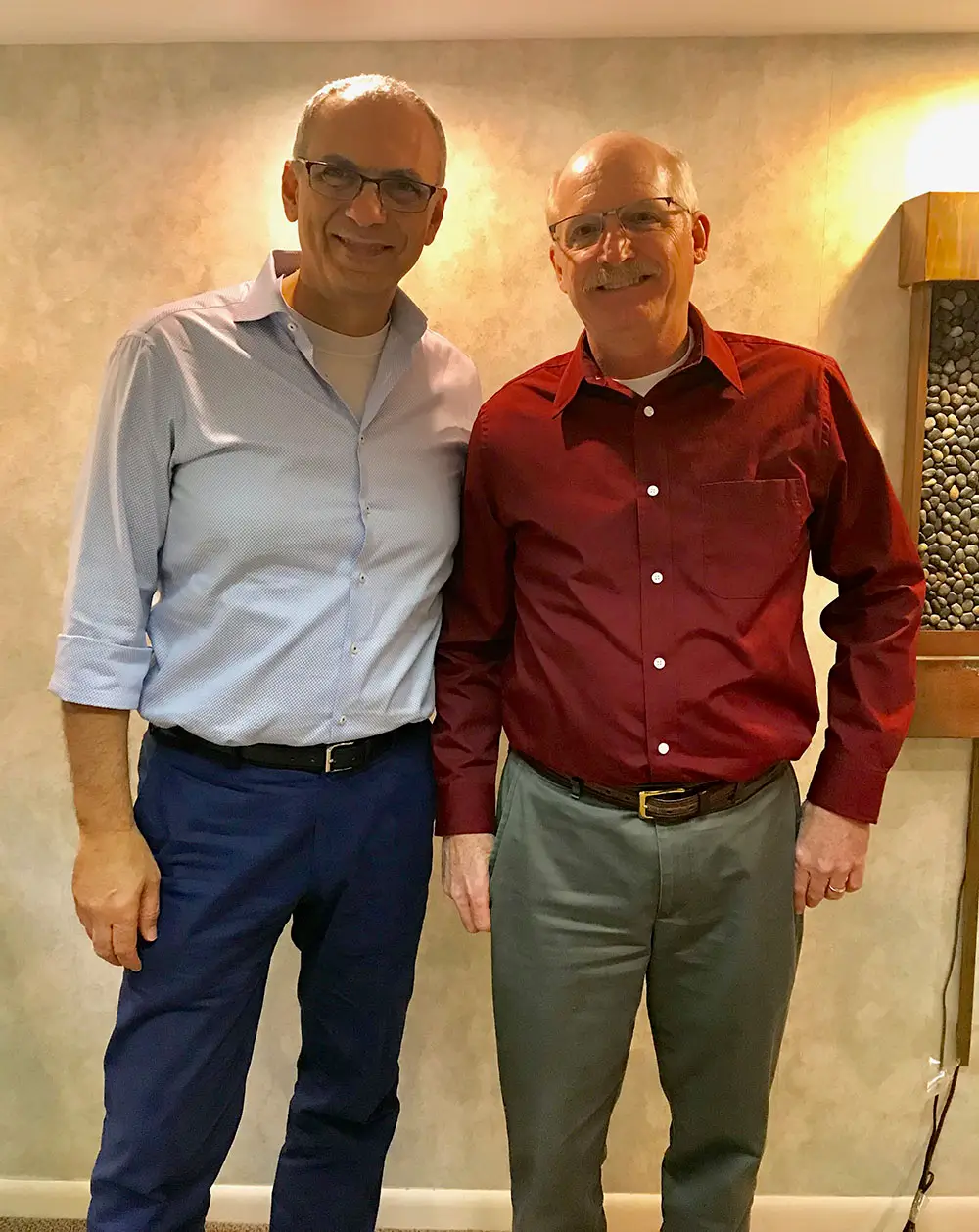 Dr. Jarjoura and Dr. Smith standing together after their KLAS practice transition