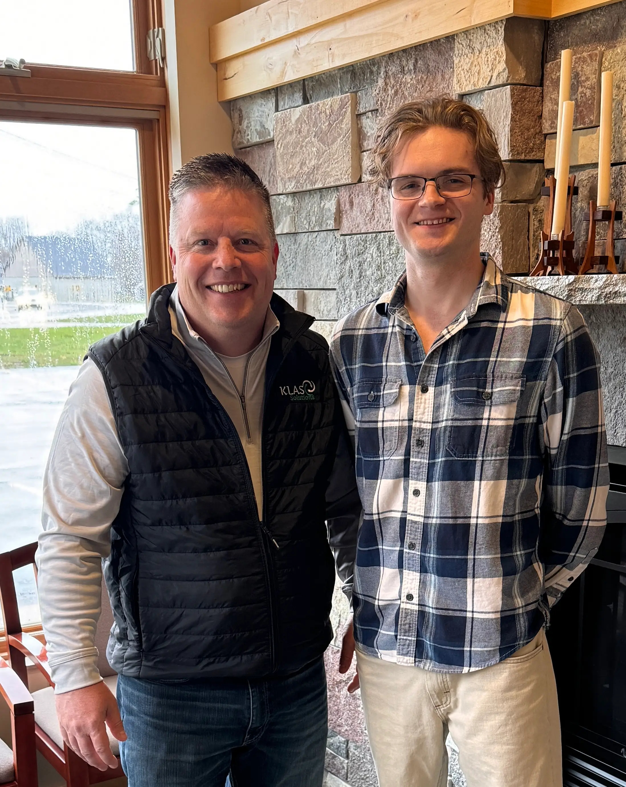 Phil Cole of KLAS Solutions with the new owner of Smith Dentistry